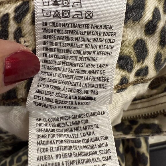 American Eagle cheetah print jeans, 10 L, like new - Picture 2 of 8